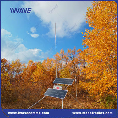 خرید توان انتقال 25 وات، 50 وات در صورت درخواست، ایستگاه پایه مش RF باریک باند خورشیدی VHF UHF با عمر باتری 24 ساعته تولید آنلاین